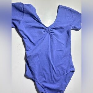 Dark purple cap sleeve leotard